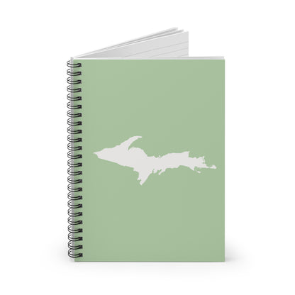 Michigan Upper Peninsula Spiral Notebook (w/ UP Outline) | Tea Green