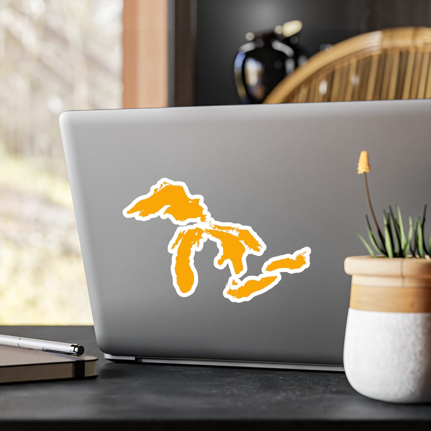 Great Lakes Kiss-Cut Windshield Decal | Birch Leaf Orange