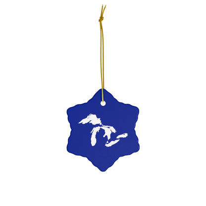 Great Lakes Christmas Ornament (Bourbon Blue) | Ceramic - 4 Shapes