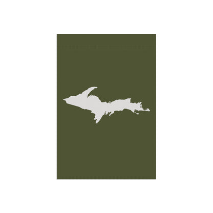 Michigan Upper Peninsula Home & Garden Flag (w/ UP Outline) | Army Green