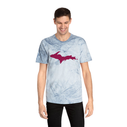 Michigan Upper Peninsula T-Shirt (w/ Ruby Red UP Outline) | Unisex Color Blast