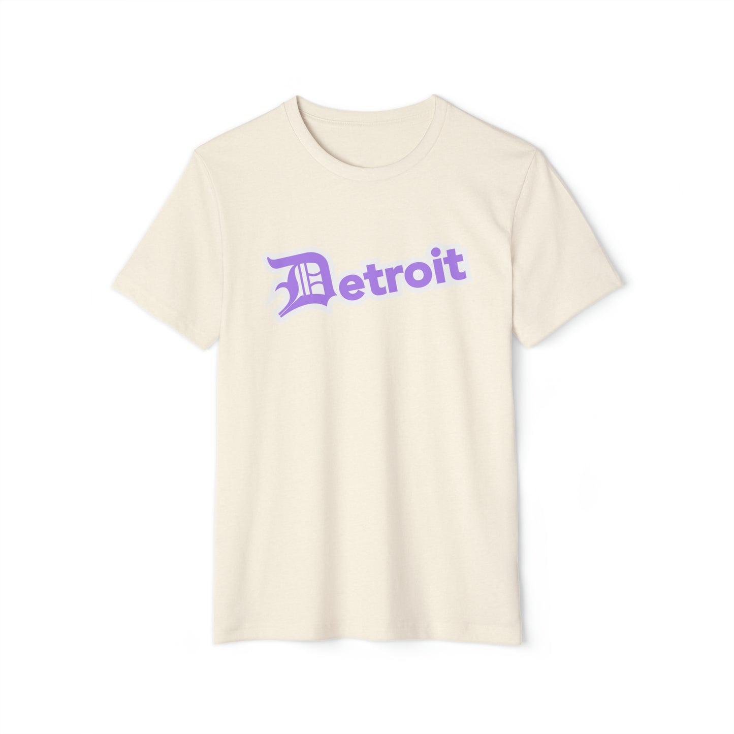 Detroit' T-Shirt (Lavender Old English 'D') | Unisex Recycled Organic