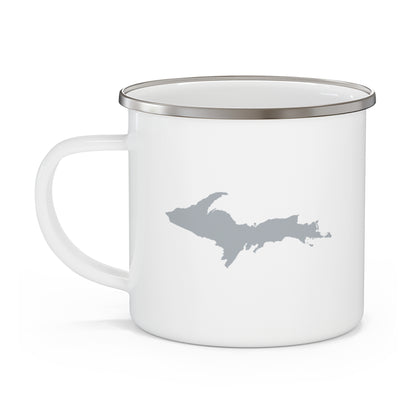 Michigan Upper Peninsula Camping Mug (Silver Outline) | 12oz