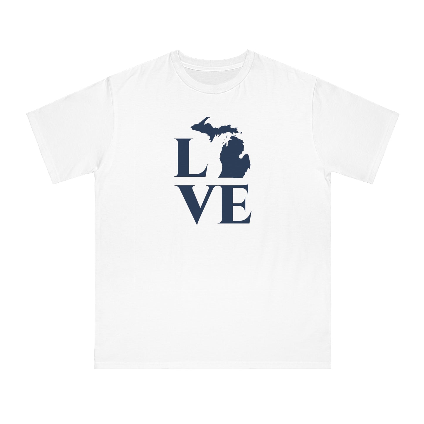 Michigan 'Love' T-Shirt (Roman Font) | Unisex Organic