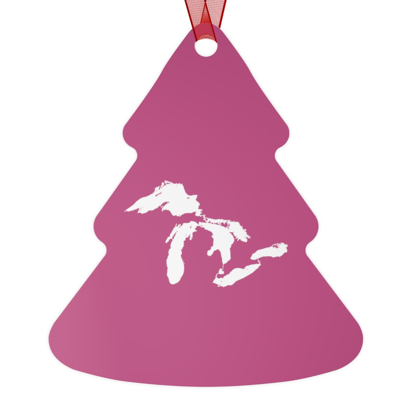 Great Lakes Christmas Ornament | Metal - Apple Blossom Pink