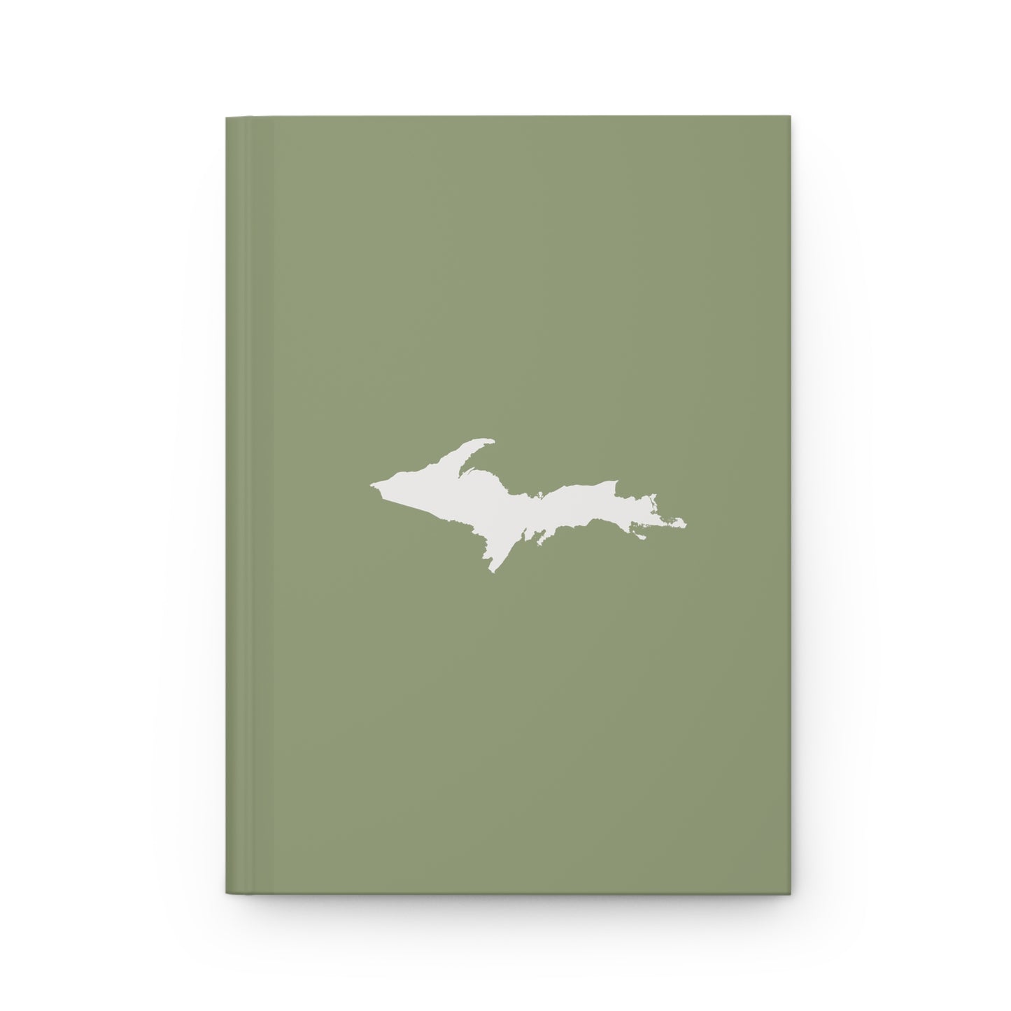 Michigan Upper Peninsula Hardcover Journal (Beachgrass Green w/ UP Outline) | Ruled - 150pgs