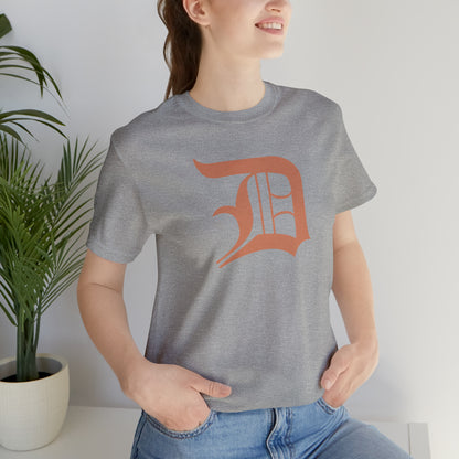 Detroit 'Old English D' T-Shirt (Copper Color) | Unisex Standard