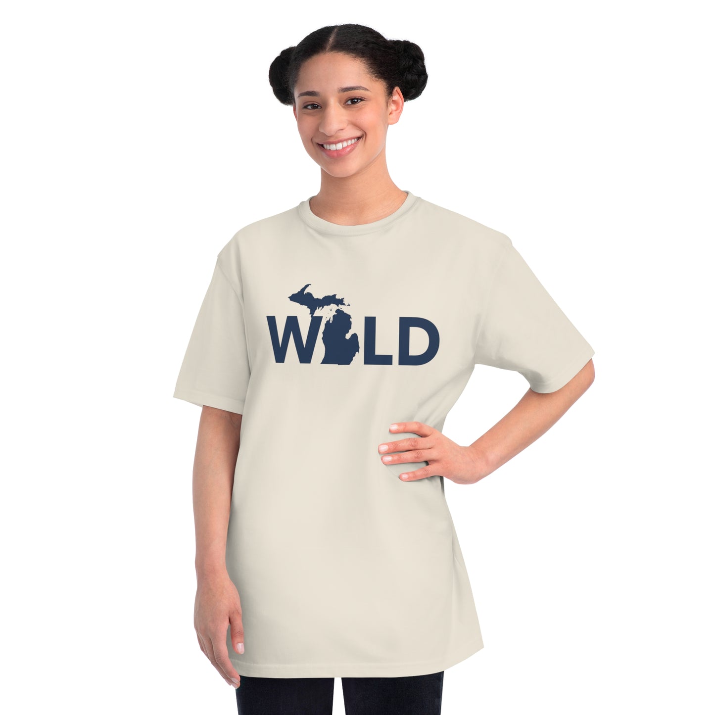 Michigan 'Wild' T-Shirt (Geometric Sans Font) | Organic Unisex