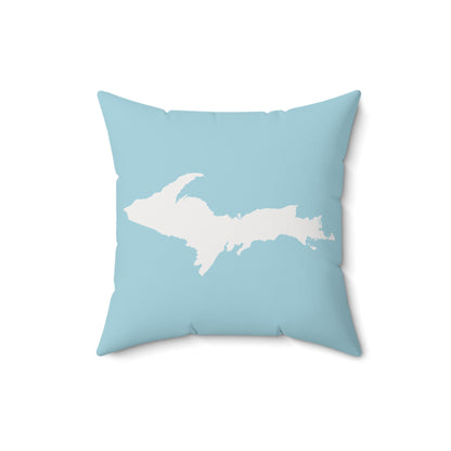 Michigan Upper Peninsula Accent Pillow (w/ UP Outline) | '58 Caddie Blue