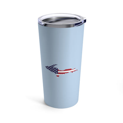 Michigan Upper Peninsula Tumbler (w/ UP USA Flag) | Light Blue - 20oz