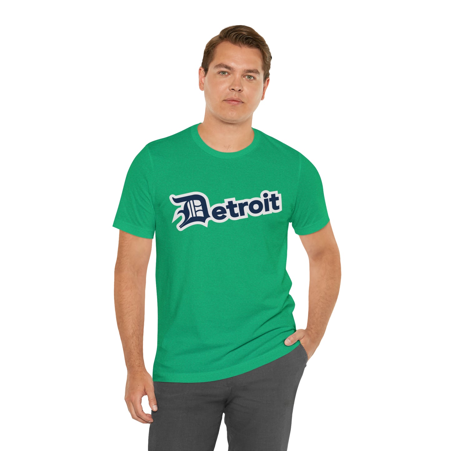 'Detroit' T-Shirt (Navy w/ Old English 'D') | Unisex Standard