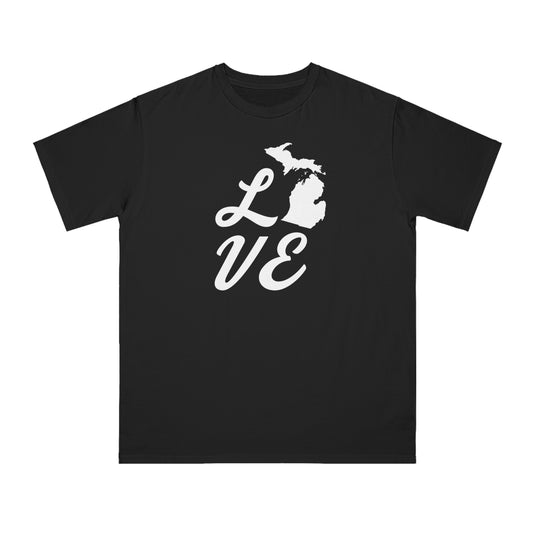 Michigan 'Love' T-Shirt (Script Font) | Unisex Organic