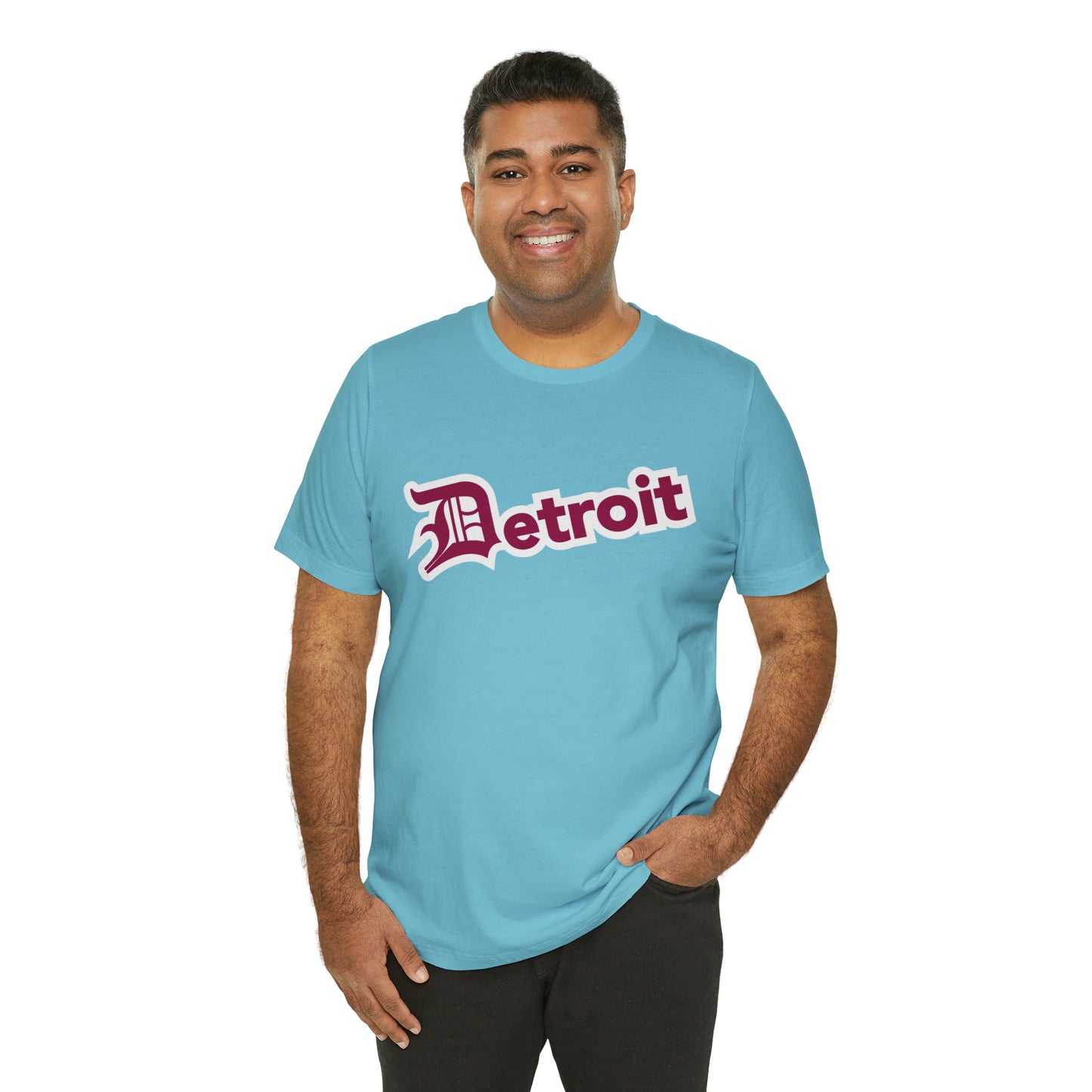 'Detroit' T-Shirt (Ruby Red w/ Old English 'D') | Unisex Standard