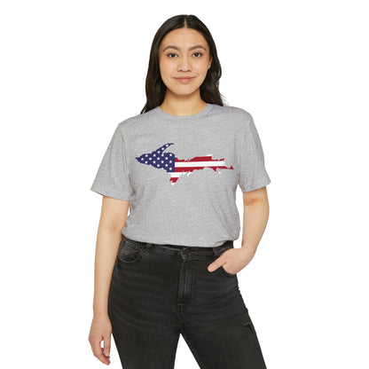 Michigan Upper Peninsula T-Shirt (w/ UP USA Flag) | Unisex Recycled Organic