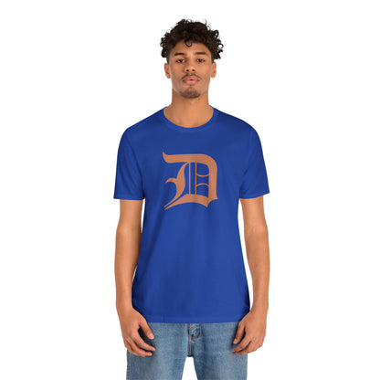 Detroit 'Old English D' T-Shirt (Copper Color) | Unisex Standard