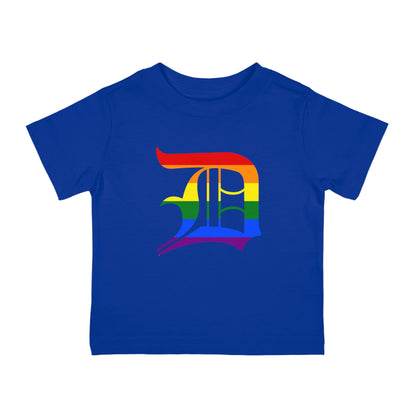 Detroit 'Old English D' Infant T-Shirt (Rainbow Pride Edition) | Short Sleeve