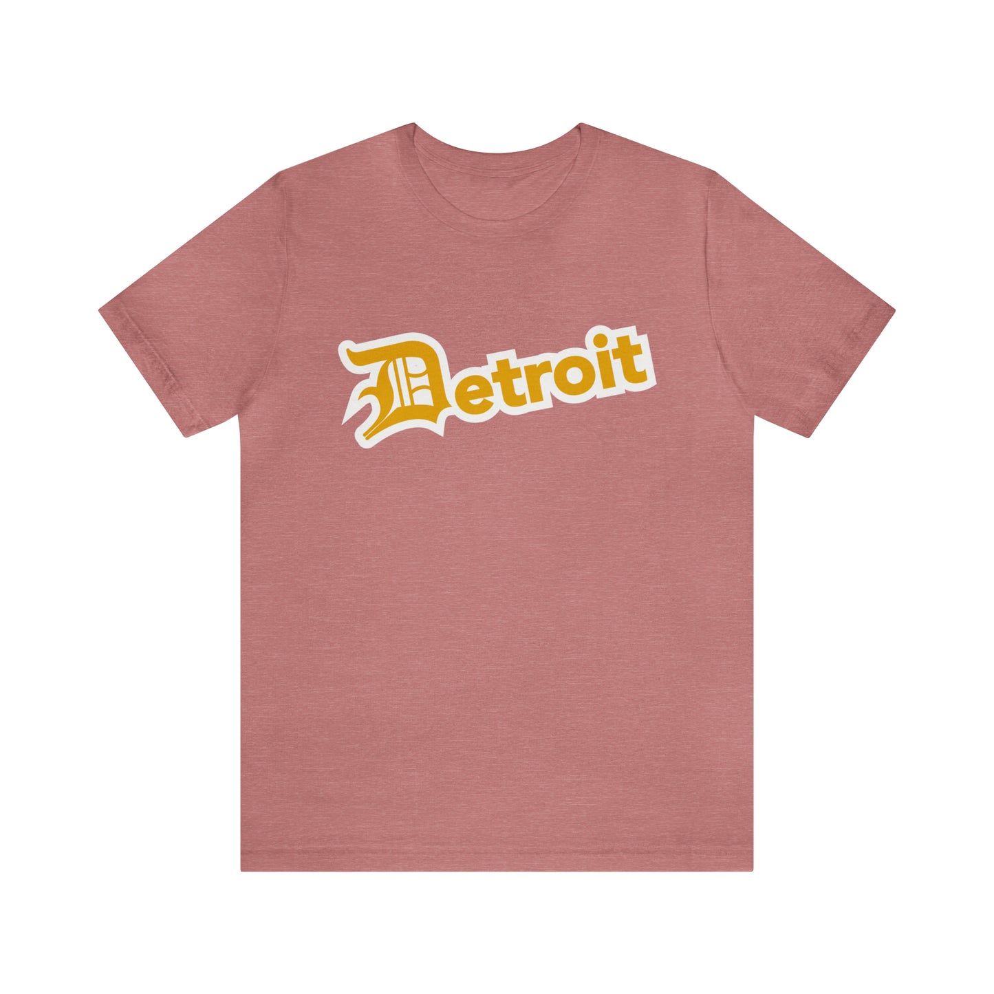 'Detroit' T-Shirt (Gold w/ Old English 'D') | Unisex Standard