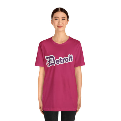 'Detroit' T-Shirt (Plum w/ Old English 'D') | Unisex Standard