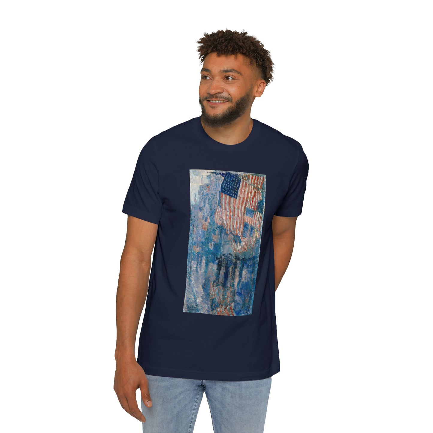 'Avenue in the Rain' Painting T-Shirt (Hassam, 1917) | Made in USA