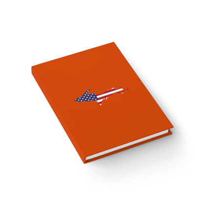 Michigan Upper Peninsula Blank Sketchbook (w/ UP USA Flag) | Maple Leaf Orange