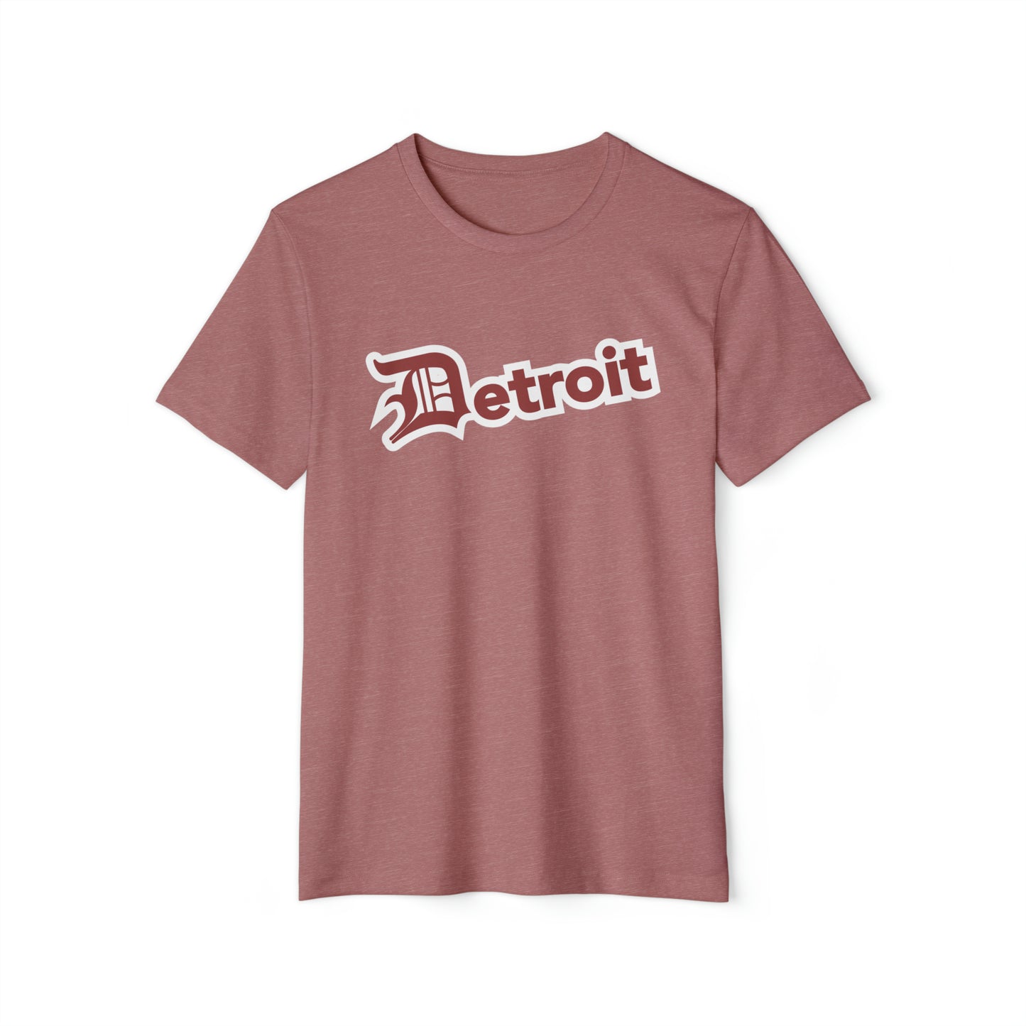 Detroit' T-Shirt (Ore Dock Red Old English 'D') | Unisex Recycled Organic