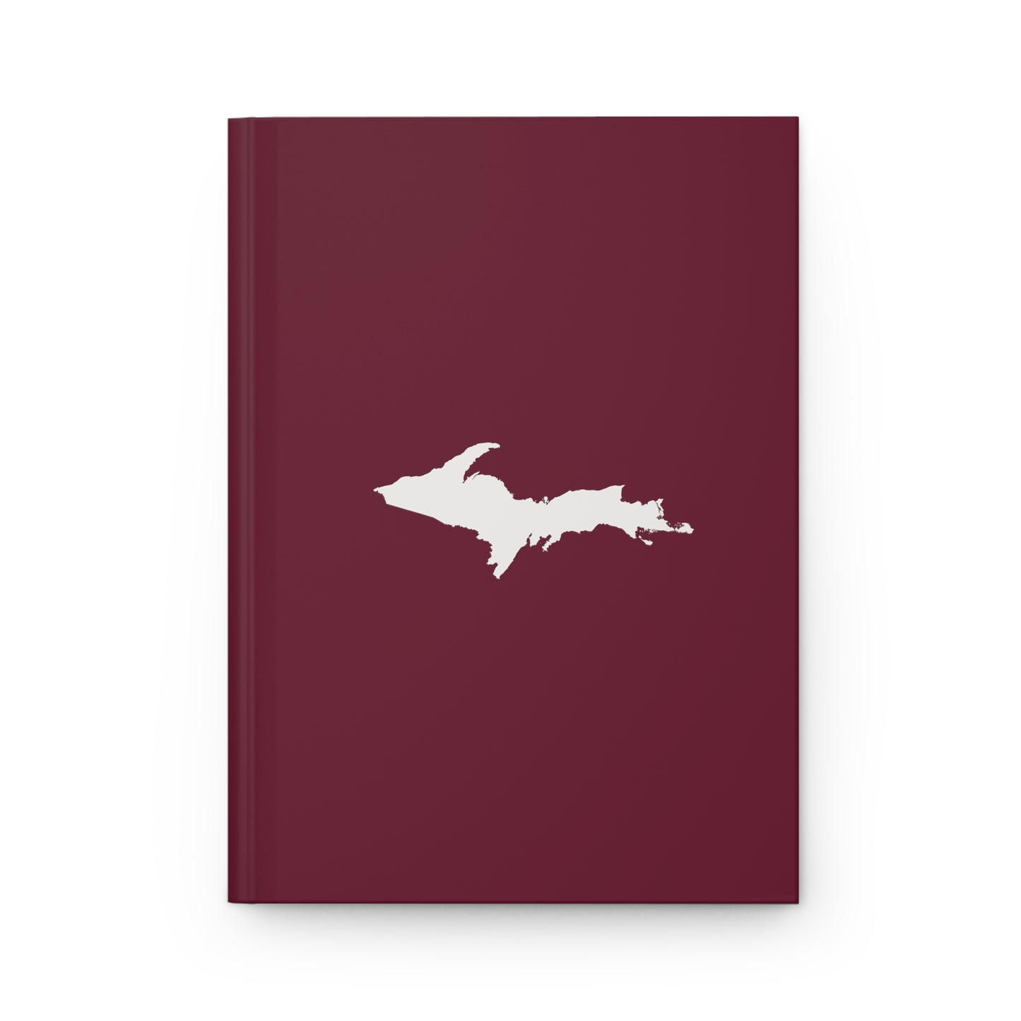 Michigan Upper Peninsula Hardcover Journal (Old Mission Burgundy w/ UP Outline) | Ruled - 150pgs