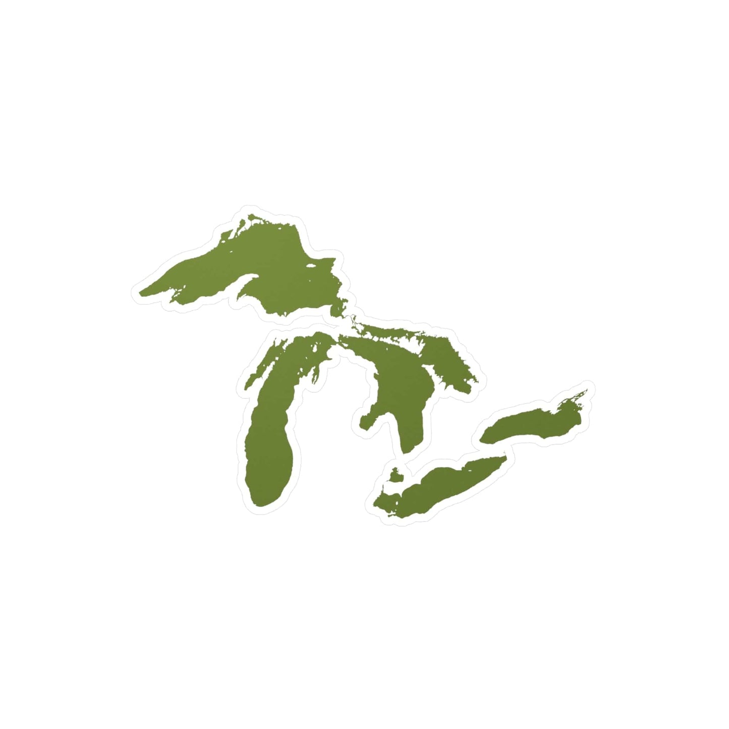 Great Lakes Kiss-Cut Windshield Decal | Army Green