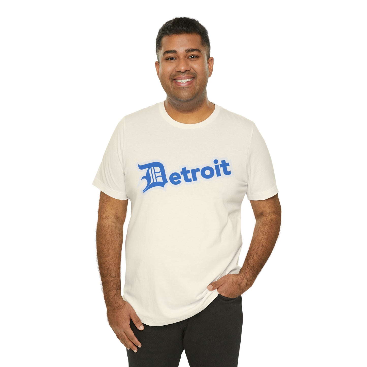 'Detroit' T-Shirt (Azure w/ Old English 'D') | Unisex Standard