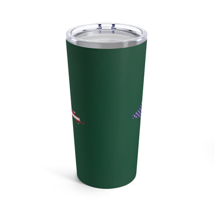 Michigan Upper Peninsula Tumbler (w/ UP USA Flag) | Superior Green - 20oz