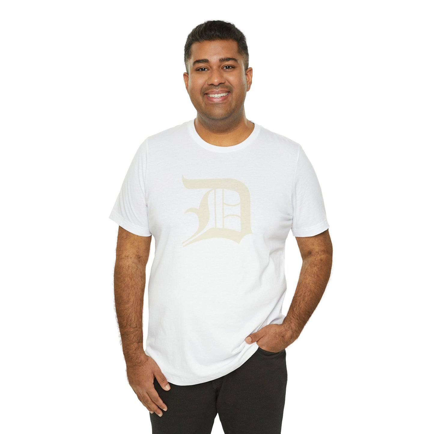 Detroit 'Old English D' T-Shirt (Ivory White) | Unisex Standard