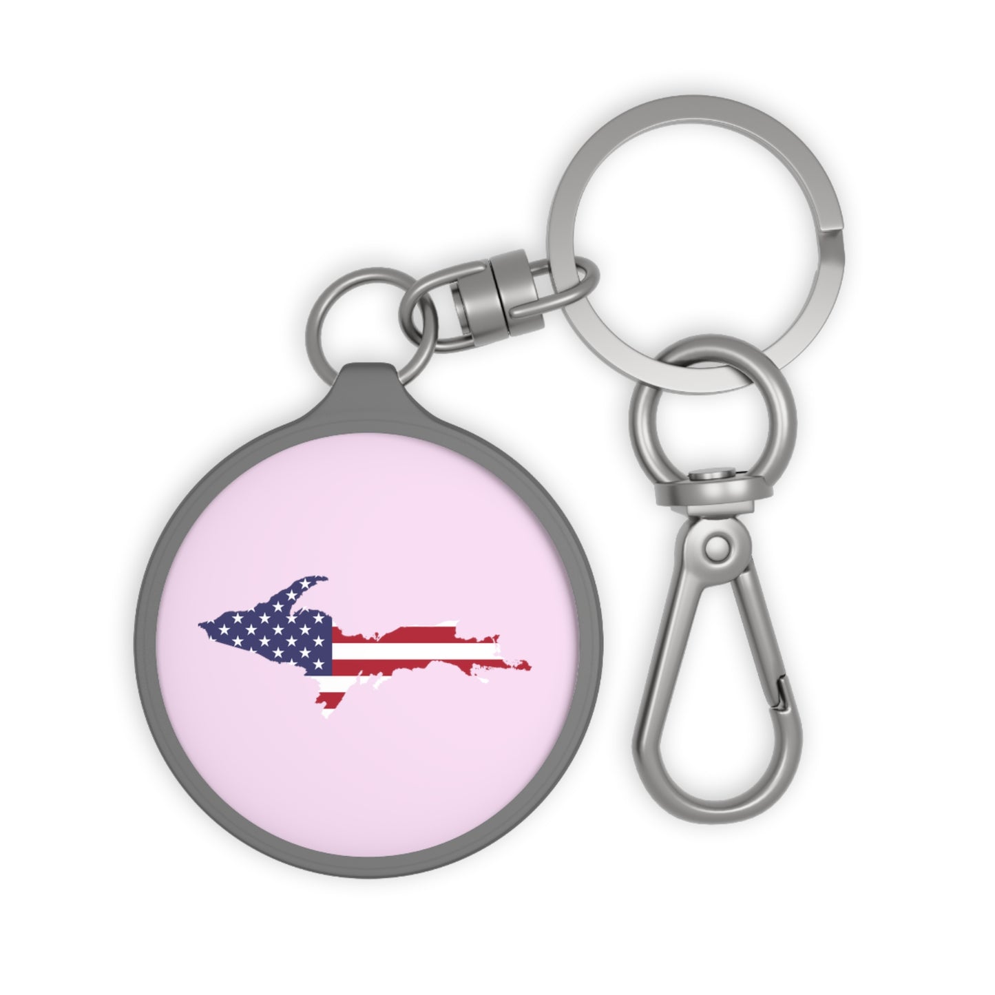 Michigan Upper Peninsula Keyring (w/ UP USA Flag) | Lavender