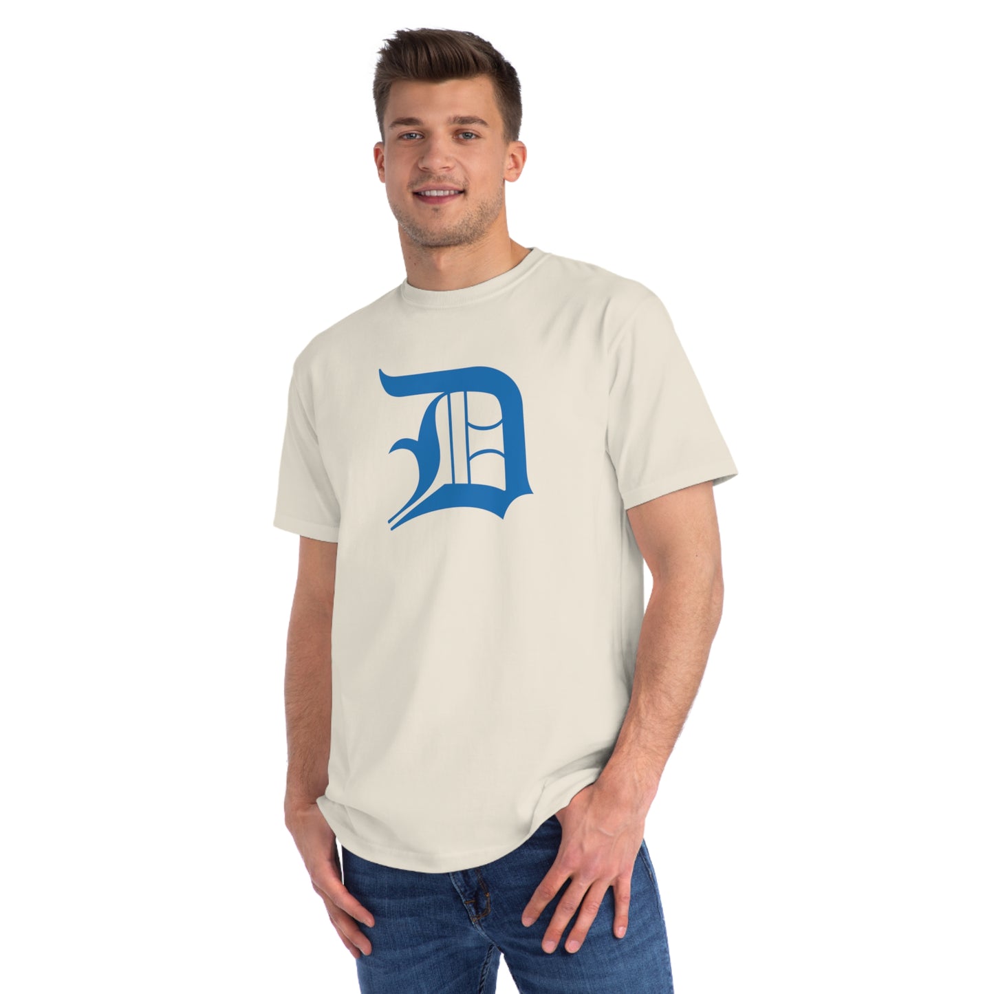 Detroit 'Old English D' T-Shirt (Azure) | Unisex Organic