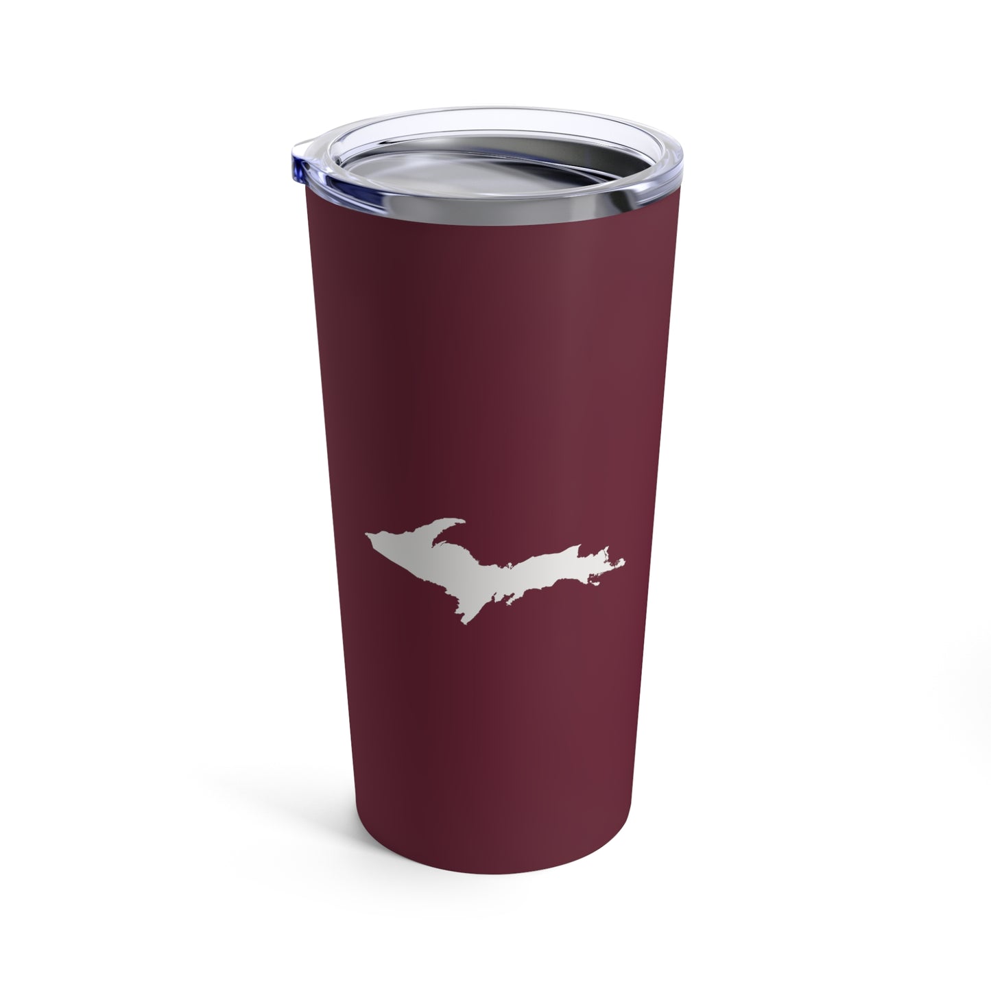 Michigan Upper Peninsula Tumbler (w/ UP Outline) | Old Mission Burgundy - 20oz