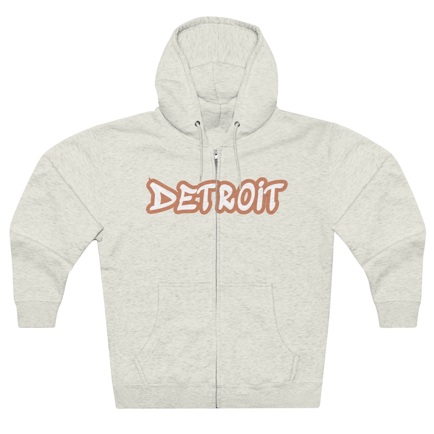 'Detroit' Hoodie (Copper Tag Font) | Unisex Full Zip