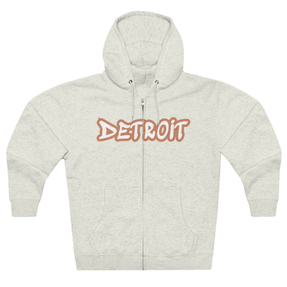 'Detroit' Hoodie (Copper Tag Font) | Unisex Full Zip