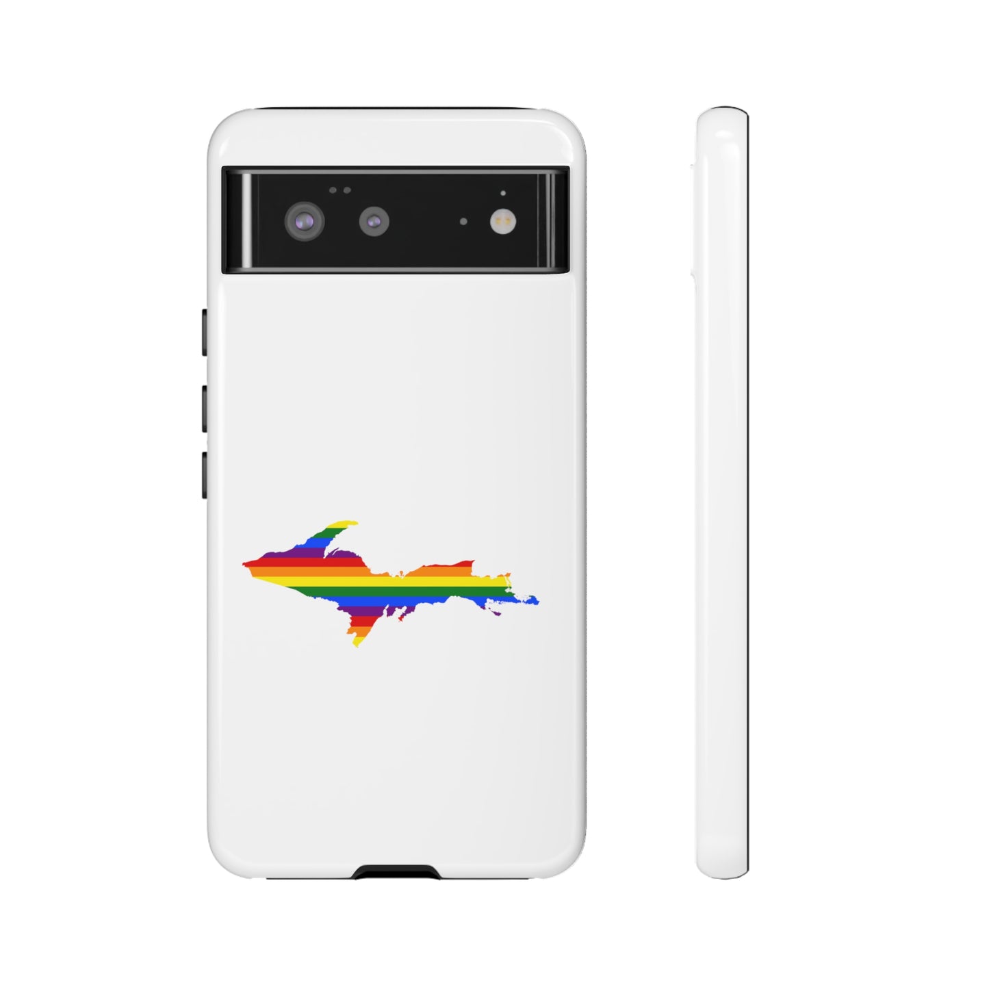 Michigan Upper Peninsula Tough Phone Case (w/ UP Pride Flag Outline) | Samsung & Pixel Android