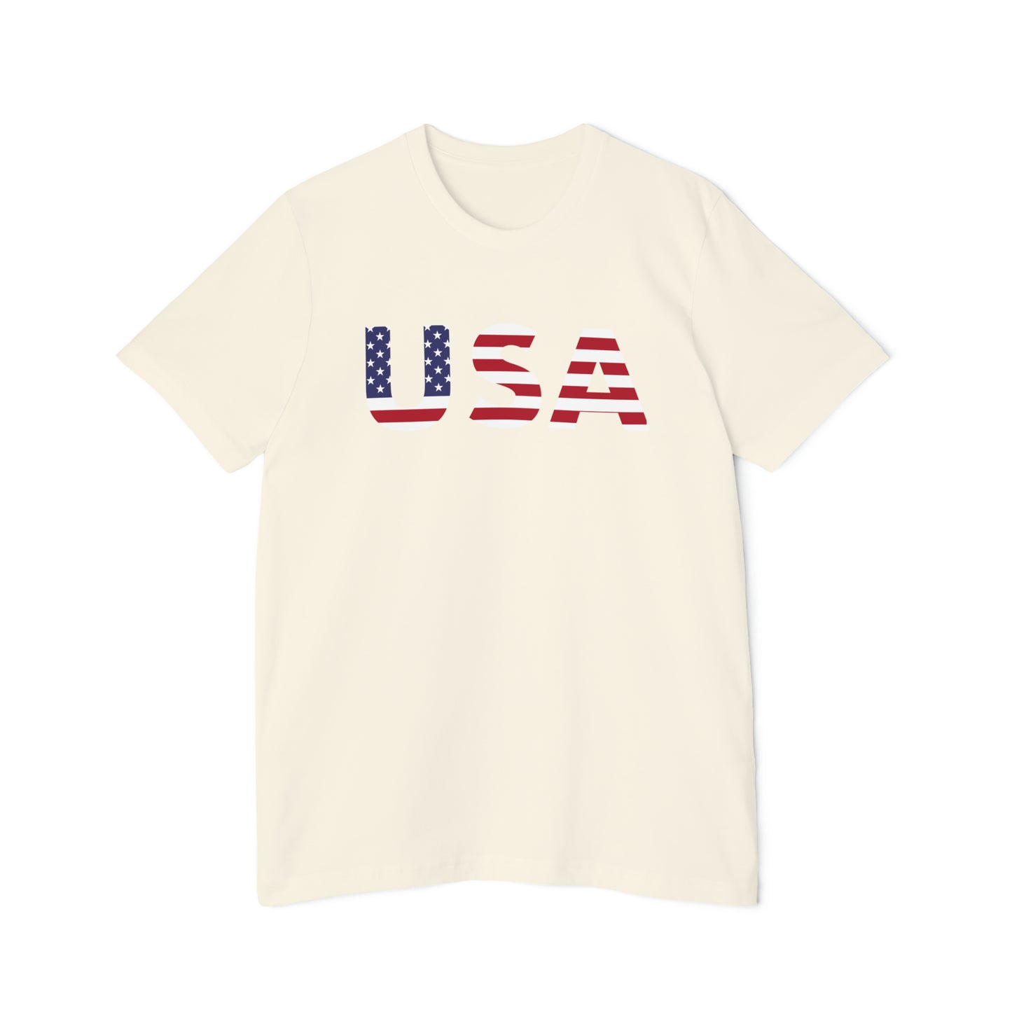 'USA' T-Shirt (Geometric Sans Flag Edition) | Made in USA