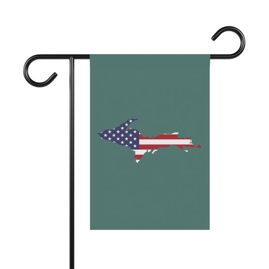 Michigan Upper Peninsula Home & Garden Flag (w/ UP USA Flag) | Copper Green