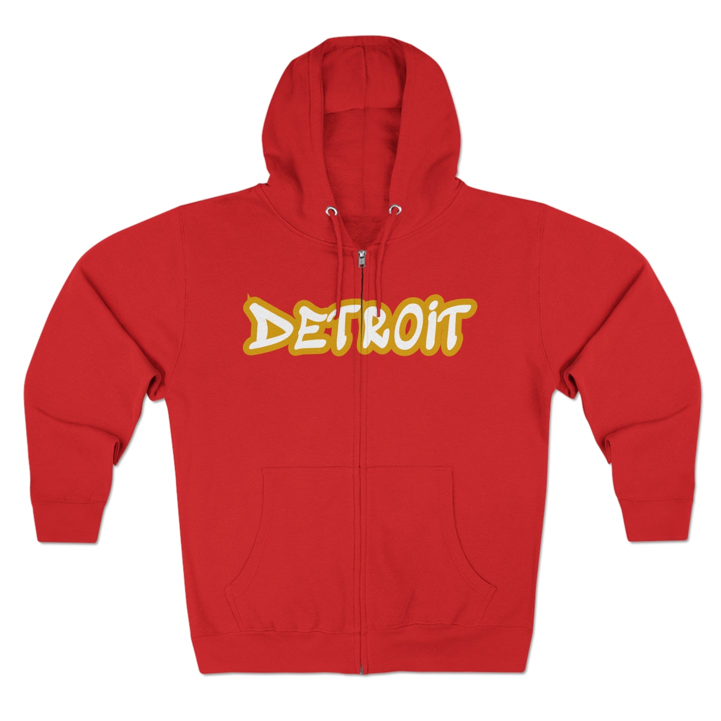 'Detroit' Hoodie (Gold Tag Font) | Unisex Full Zip