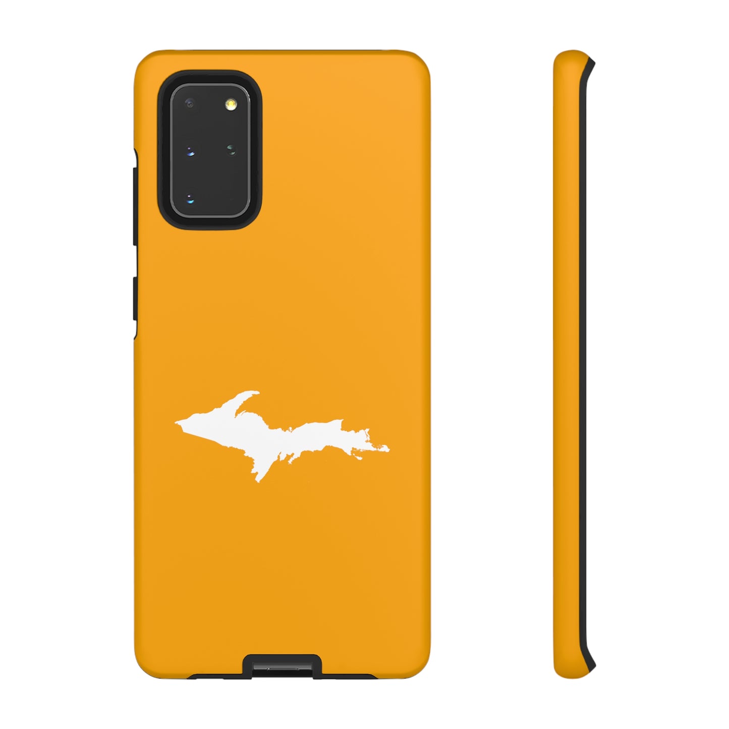 Michigan Upper Peninsula Tough Phone Case (Autumn Birch Leaf Color w/ UP Outline) | Samsung & Pixel Android