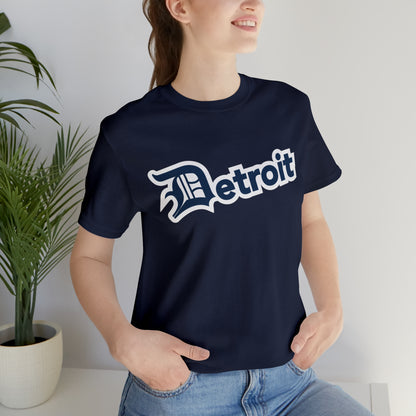 'Detroit' T-Shirt (Navy w/ Old English 'D') | Unisex Standard