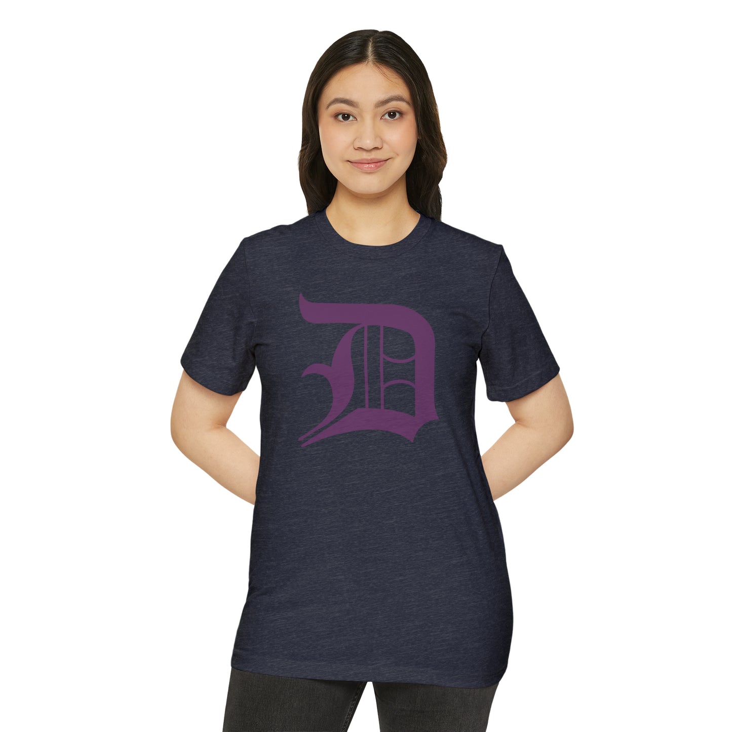 Detroit 'Old English D' T-Shirt (Plum) | Unisex Recycled Organic