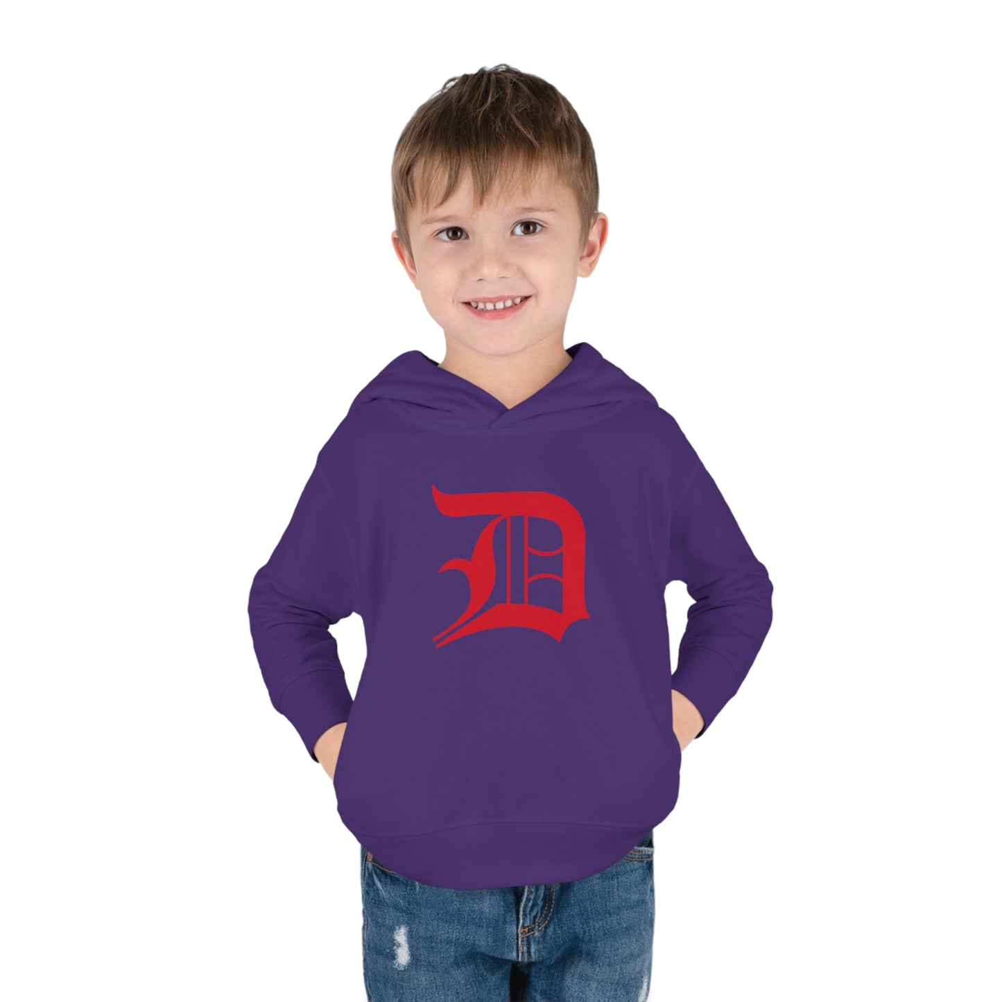 Detroit 'Old English D' Hoodie (Aliform Red) | Unisex Toddler