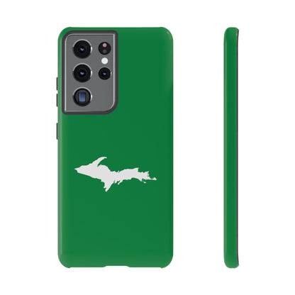 Michigan Upper Peninsula Tough Phone Case (Mackinac Bridge Green w/ UP Outline) | Samsung & Pixel Android