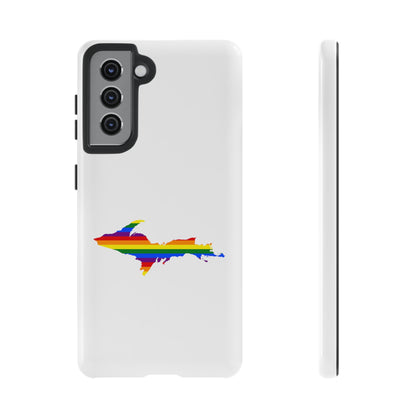 Michigan Upper Peninsula Tough Phone Case (w/ UP Pride Flag Outline) | Samsung & Pixel Android