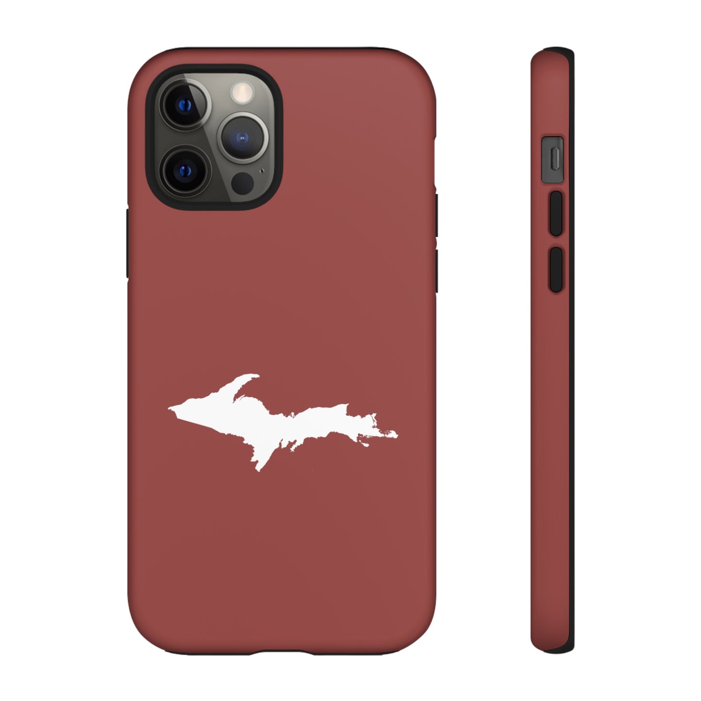 Michigan Upper Peninsula Tough Phone Case (Ore Dock Red w/ UP Outline) | Apple iPhone