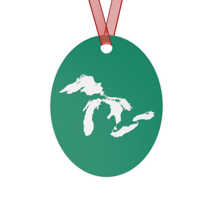 Great Lakes Christmas Ornament | Metal - Emerald Green