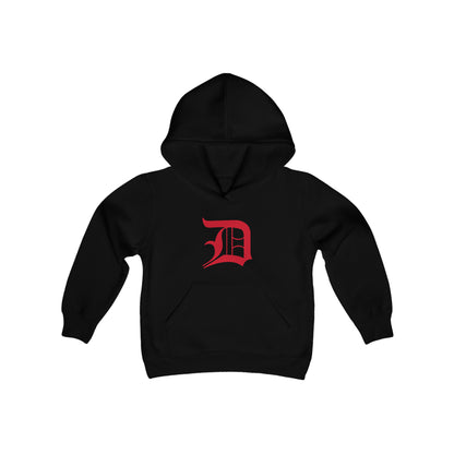 Detroit 'Old English D' Hoodie (Aliform Red) | Unisex Youth