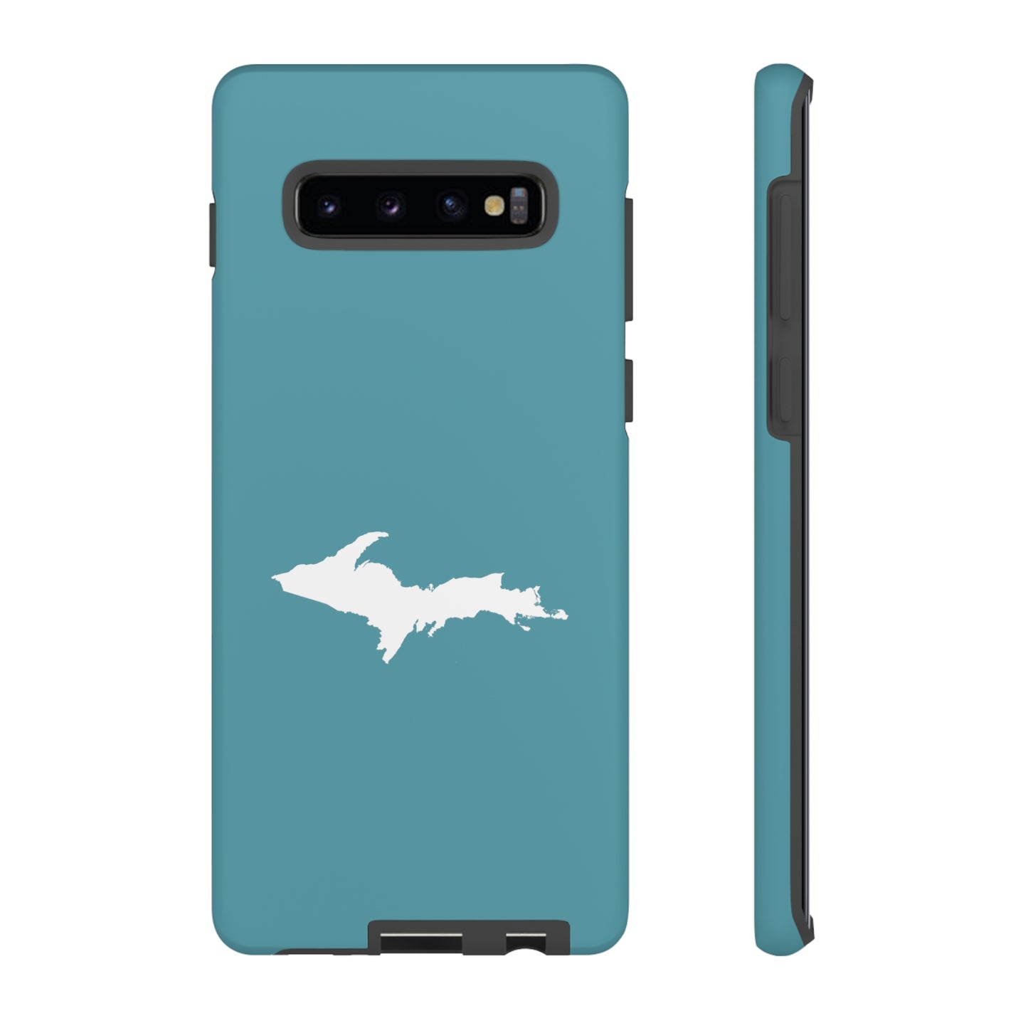 Michigan Upper Peninsula Tough Phone Case (Huron Blue w/ UP Outline) | Samsung & Pixel Android