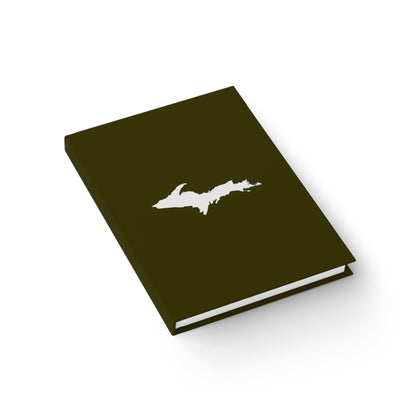 Michigan Upper Peninsula Blank Sketchbook (w/ UP Outline) | Military Green